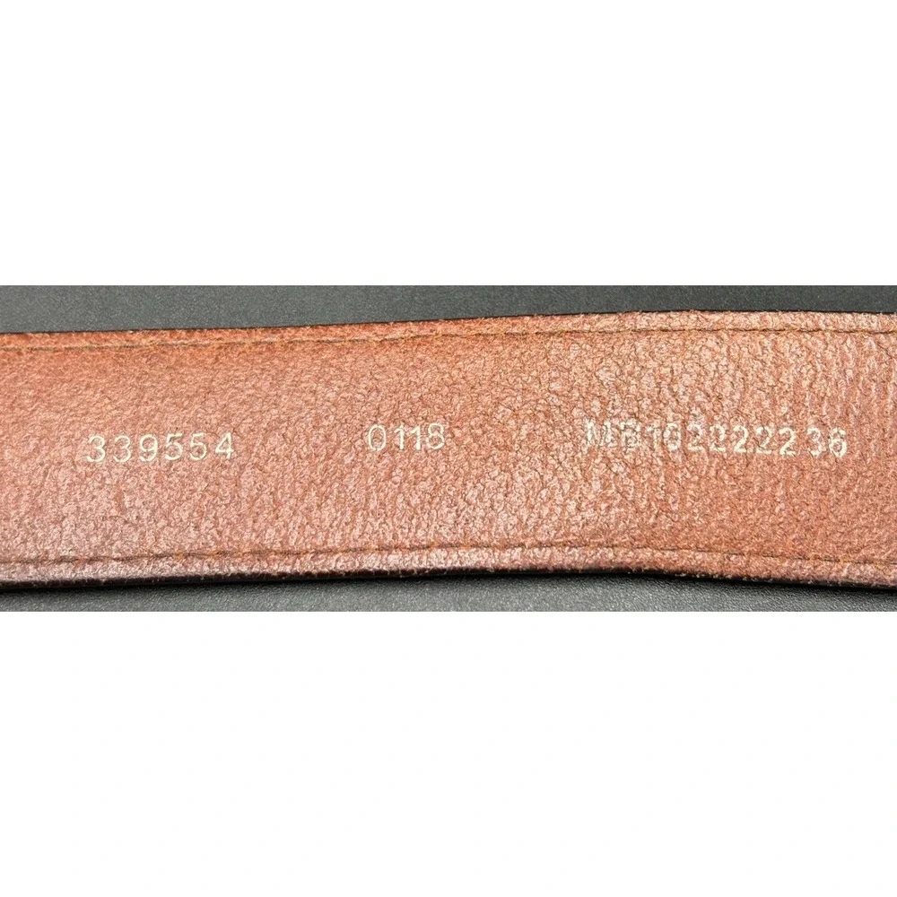 Fossil Men's Brown Leather Belt 90/36 Silver Buckle MB102222236 US Seller GUC